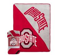 Northwest NCAA Ohio State Buckeyes Unisex-Adult Micro Raschel Throw Blanket, 46" x 60", Halftone