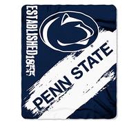 Northwest NCAA Penn State University Nittany Lions Fleece Painted Blanket, 50" x 60", Team Colors, One Size