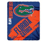 Northwest NCAA University of Florida Gators Fleece Painted Blanket, 50" x 60", Team Colors, One Size