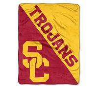 Northwest NCAA USC Trojans Unisex-Adult Micro Raschel Throw Blanket, 46" x 60", Halftone