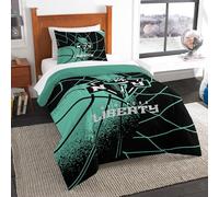 Northwest New York Liberty WNBA Comforter Set - Full/Queen Basketball Bedding with Matching Shams, Ultra Soft All-Season Fan Comforter, NY Liberty Bedroom Decor for Kids, Teens & WNBA Fans