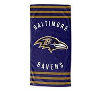 Northwest NFL Baltimore Ravens Unisex-Adult Beach Towel, 30" x 60", Stripes