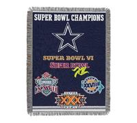 Northwest NFL Dallas Cowboys Commemorative Woven Tapestry Throw, 48" x 60", Blue