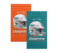 NORTHWEST NFL Miami Dolphins 2-Pack Beach Towel Set, 30" x 60" Each, Standard, Team Colors