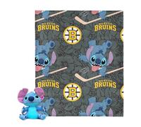 Northwest NHL Boston Bruins Stitch Hugger Pillow & Silk Touch Throw Blanket Set, 40 x 50 Inches