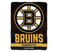 Northwest NHL Boston Bruins Unisex-Adult Micro Raschel Throw Blanket, 46" x 60", Break Away