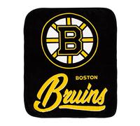 Northwest NHL Boston Bruins Unisex-Adult Raschel Throw Blanket, 50" x 60", Signature