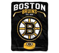 Northwest NHL Boston Bruins Unisex-Adult Raschel Throw Blanket, 60" x 80", Inspired