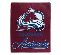 Northwest NHL Colorado Avalanche Unisex-Adult Raschel Throw Blanket, 50" x 60", Signature