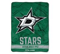 Northwest NHL Dallas Stars Unisex-Adult Micro Raschel Throw Blanket, 46" x 60", Break Away
