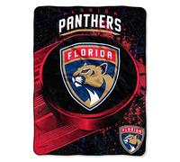 NORTHWEST NHL Florida Panthers Micro Raschel Throw Blanket, 46" x 60", Ice Dash