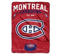 Northwest NHL Montreal Canadiens Unisex-Adult Raschel Throw Blanket, 60" x 80", Inspired