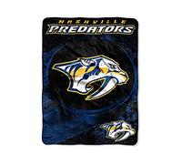 Northwest NHL Nashville Predators Micro Raschel Throw Blanket, 46" x 60", Ice Dash