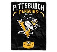 Northwest NHL Pittsburgh Penguins Unisex-Adult Raschel Throw Blanket, 60" x 80", Inspired