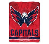 Northwest NHL Washington Capitals Unisex-Adult Micro Raschel Throw Blanket, 46" x 60", Break Away