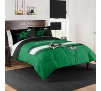 NORTHWEST Officially Licensed Dallas Stars NHL Team Comforter Set - Microfiber Full/Queen Comforter & Sham with Hockey Logo for Fans, Dorms, Game Day Bedrooms