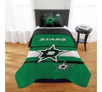 NORTHWEST Officially Licensed Dallas Stars NHL Team Comforter Set - Microfiber Twin/Twin XL Comforter & Sham with Hockey Logo for Fans, Dorms, Game Day Bedrooms