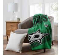 NORTHWEST Officially Licensed Dallas Stars NHL Team Throw Blanket 60″×80″ - Oversized Licensed Microfiber Throw with Hockey Logos for Fans, Game Day Rooms & Cozy Living