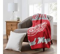 NORTHWEST Officially Licensed Detroit Red Wings NHL Team Throw Blanket 46″×60″ - Licensed Microfiber Throw with Hockey Logos for Fans, Dorms, Game Day Couches & Fan Caves