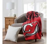 NORTHWEST Officially Licensed New Jersey Devils NHL Team Throw Blanket 60″×80″ - Oversized Licensed Microfiber Throw with Hockey Logos for Fans, Game Day Rooms & Cozy Living
