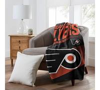 NORTHWEST Officially Licensed Philadelphia Flyers NHL Team Throw Blanket 60″×80″ - Oversized Licensed Microfiber Throw with Hockey Logos for Fans, Game Day Rooms & Cozy Living