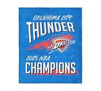 NORTHWEST Oklahoma City Thunder 2025 NBA Champions Net Gain Silk Touch Throw, Official 50" x 60" Super-Soft Basketball Blanket, Commemorative Fan Gift for Couch, Bed, or Game Day