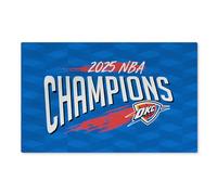 NORTHWEST Oklahoma City Thunder 2025 NBA Champions Worthy Washable Rug, Official 20" x 32" Printed Accent Mat with Non-Slip Backing, Basketball Fan Decor for Entryway, Bathroom, or Laundry Room
