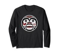 Northwest Pacific Coast Haida Art Weeping Skull Long Sleeve T-Shirt