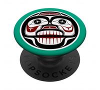 Northwest Pacific Coast Haida Art Weeping Skull PopSockets Adhesive PopGrip