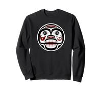 Northwest Pacific Coast Haida Art Weeping Skull Sweatshirt