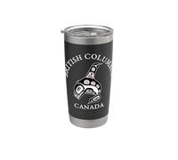 Northwest Pacific Coast Haida Vector Art Orca Whale Stainless Steel Insulated Tumbler