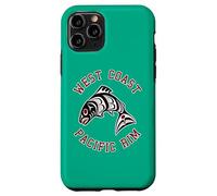 Northwest Pacific Coast Red White Black Haida Salmon BC Case for iPhone 11 Pro
