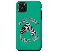 Northwest Pacific Coast Red White Black Haida Salmon BC Case for iPhone 11 Pro Max