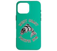 Northwest Pacific Coast Red White Black Haida Salmon BC Case for iPhone 16 Pro Max