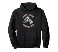 Northwest Pacific Coast Red White Black Haida Salmon BC Pullover Hoodie
