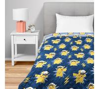 Northwest Pokémon Electric Captain Quilted Throw Blanket, Pikachu Adventure Artwork, Soft and Comfy for Bedding for Bed Couch, 60 x 80 inches