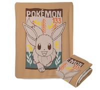 Northwest Pokemon Mink Sherpa Throw Blanket, 50" x 60", Eevee in The Wild
