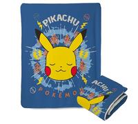 Northwest Pokemon Mink Sherpa Throw Blanket, 50" x 60", Zen Pikachu