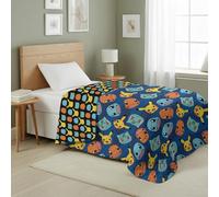 Northwest Pokémon Striped Favorites Quilted Throw Blanket - Oversized Blanket Featuring Pikachu, Charmander, Bulbasaur & Squirtle, Soft and Comfy for Bed, Couch, 60 x 80 Inches