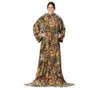 Northwest Realtree Edge Adult Silk Touch Comfy Throw Blanket with Sleeves, 48" x 71"