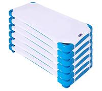ROLLEE POLLEE Toddler Size Cot Sheet 6-Pack with Elastic Loops for Extra Security, 23" x 42", Super Soft and Durable Microfiber, Perfect for Preschool and Daycare (White 6-Pack)