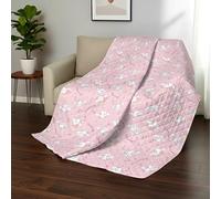 Northwest Sanrio Cinnamoroll Cherry Cupcake Quilted Throw Blanket, Sweet Pastel Dessert Print, 60x80 inches