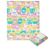 Northwest Sanrio Hello Kitty & Friends, Friends Snacks, Silk Touch Throw 40 x 50 Inches