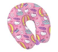Northwest Sanrio Hello Kitty Travel Neck Pillow, U-Shaped Plush Cushion for Airplane, Traveling, Car, 12x13 inches, Pretty Popular, 12x13 inches