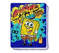 Northwest Squarepants Silk Touch Sherpa Throw Blanket, Polyester, Spongebob Graffiti Bob, 40" X 50\