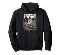 Northwest Storytime Rainy Day Reading Pacific Owl Life Book Pullover Hoodie