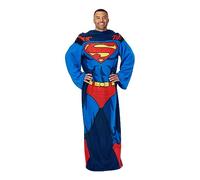 Northwest Superman Adult Silk Touch Comfy Throw Blanket with Sleeves, 48" x 71"