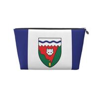 Northwest Territories Flag Leather Travel Makeup Bag-Waterproof Cosmetic Pouch