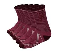 Northwest Territory Hiking Socks Mens Womens Trek and Trail Walking Coolmax Lightweight Moisture Wicking (as8, numeric, numeric_3, numeric_5, regular, regular, Cherry Red)