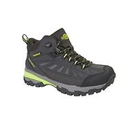 Northwest Territory Ladies Keele Hi Leather Waterproof Walking/Hiking Trekking Boots (Black/Lime, 4 UK, numeric_4)
